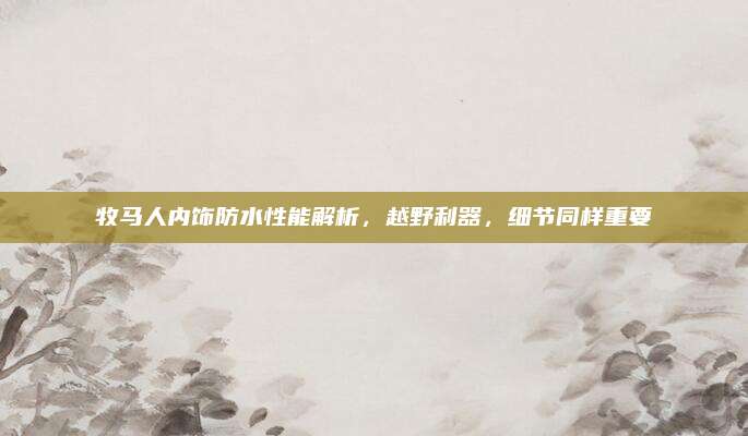 牧马人内饰防水性能解析,越野利器,细节同样重要