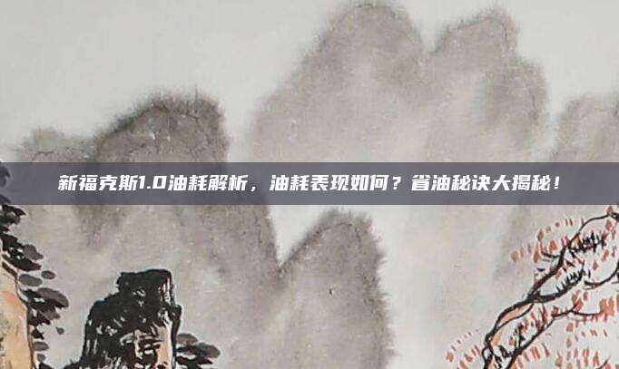 新福克斯1.0油耗解析,油耗表现如何?省油秘诀大揭秘!