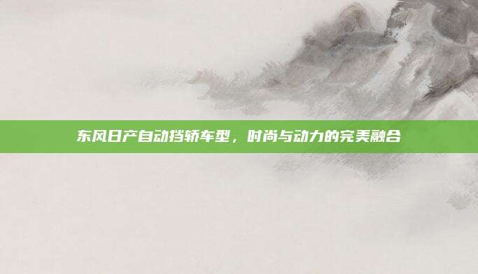 东风日产自动挡轿车型,时尚与动力的完美融合