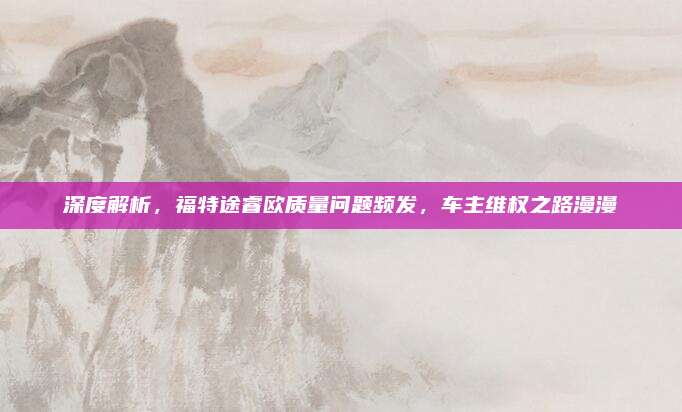 深度解析,福特途睿欧质量问题频发,车主维权之路漫漫