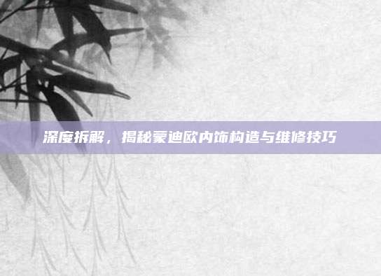 深度拆解,揭秘蒙迪欧内饰构造与维修技巧