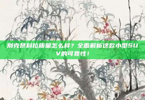 别克昂科拉质量怎么样?全面解析这款小型SUV的可靠性!