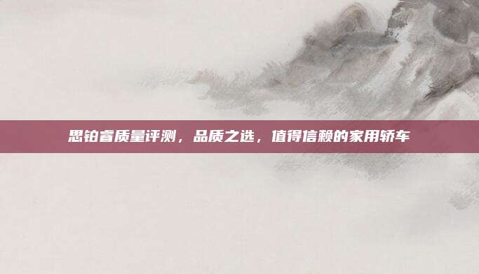 思铂睿质量评测,品质之选,值得信赖的家用轿车