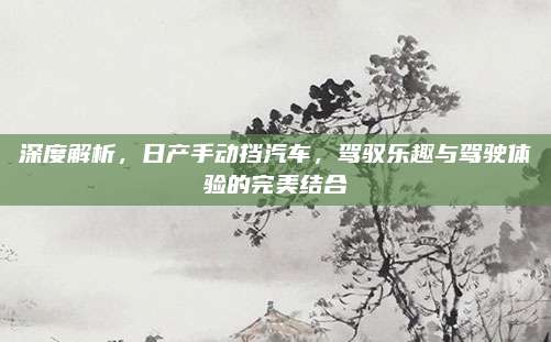 深度解析,日产手动挡汽车,驾驭乐趣与驾驶体验的完美结合