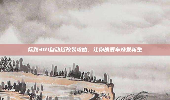 标致301自动挡改装攻略,让你的爱车焕发新生