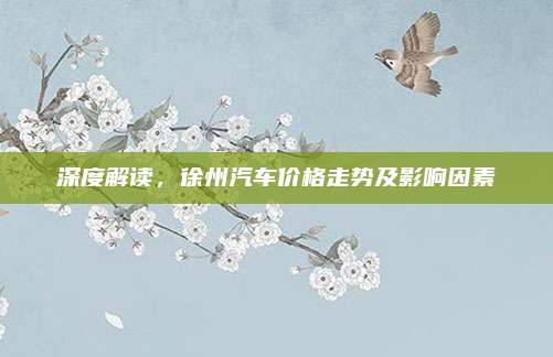 深度解读,徐州汽车价格走势及影响因素