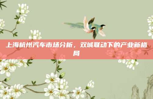上海杭州汽车市场分析,双城联动下的产业新格局