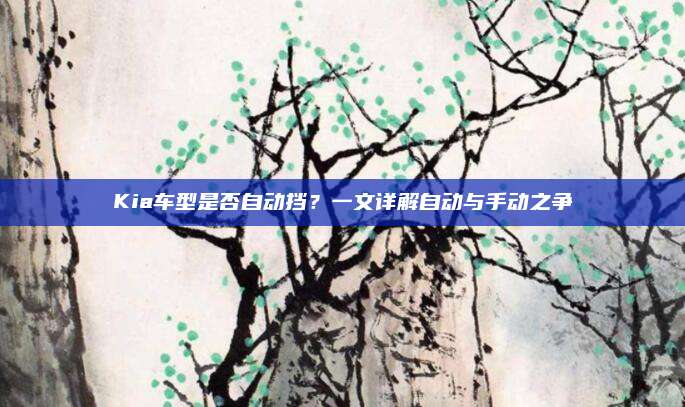 Kia车型是否自动挡?一文详解自动与手动之争