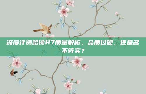 深度评测哈佛H7质量解析,品质过硬,还是名不符实?