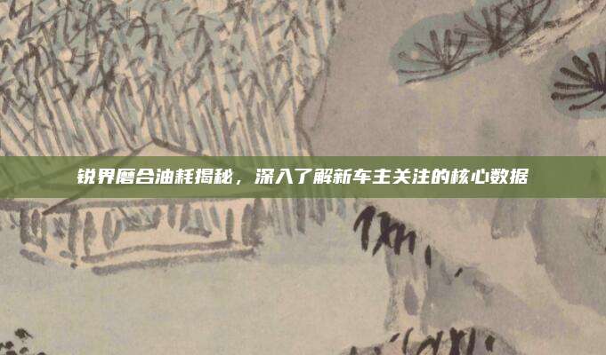 锐界磨合油耗揭秘,深入了解新车主关注的核心数据