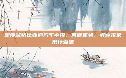 深度解析比亚迪汽车中控,智能体验,引领未来出行潮流