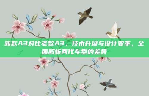 新款A3对比老款A3,技术升级与设计变革,全面解析两代车型的差异