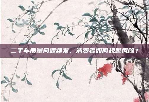 二手车质量问题频发,消费者如何规避风险?