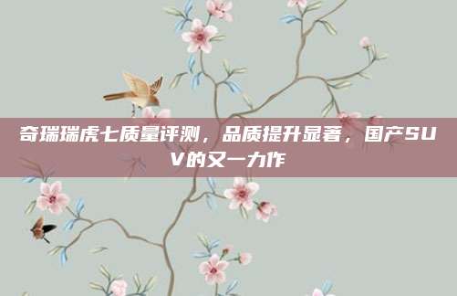 奇瑞瑞虎七质量评测,品质提升显著,国产SUV的又一力作