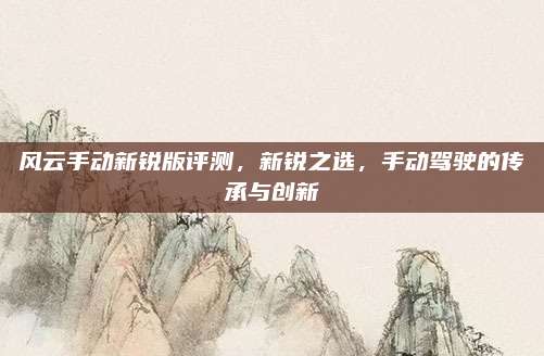 风云手动新锐版评测，新锐之选，手动驾驶的传承与创新