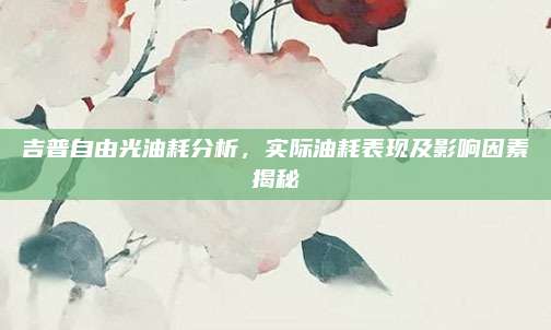 吉普自由光油耗分析,实际油耗表现及影响因素揭秘