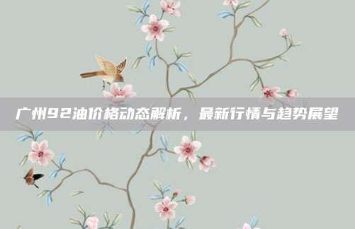 广州92油价格动态解析,最新行情与趋势展望