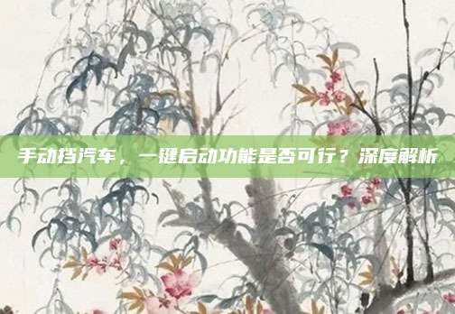 手动挡汽车,一键启动功能是否可行?深度解析