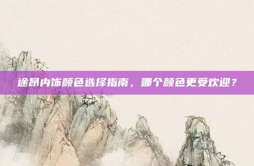 途昂内饰颜色选择指南,哪个颜色更受欢迎?