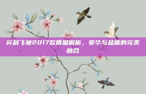 宾利飞驰2017款质量解析,豪华与品质的完美融合