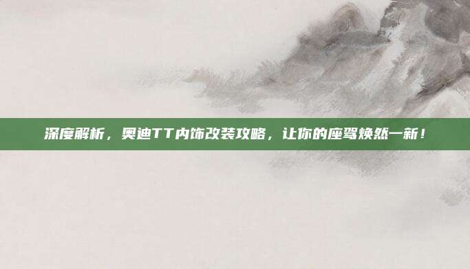 深度解析，奥迪TT内饰改装攻略，让你的座驾焕然一新！