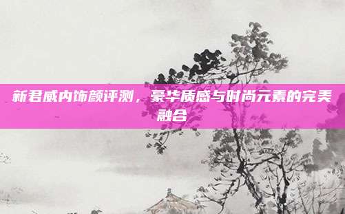 新君威内饰颜评测,豪华质感与时尚元素的完美融合