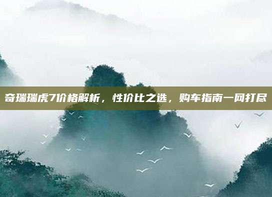 奇瑞瑞虎7价格解析,性价比之选,购车指南一网打尽