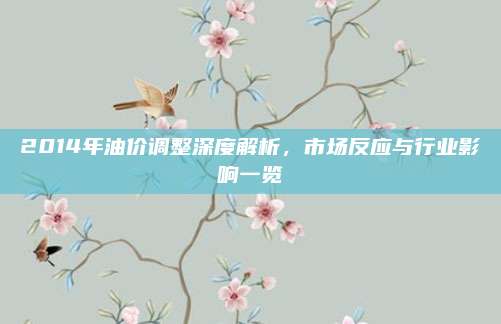 2014年油价调整深度解析,市场反应与行业影响一览