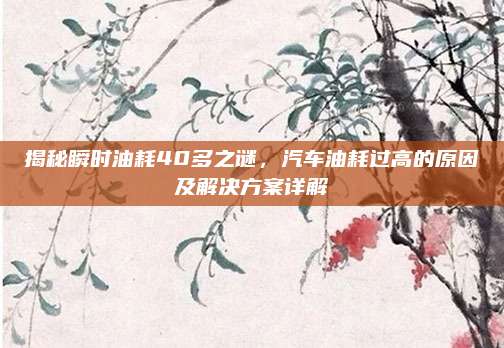 揭秘瞬时油耗40多之谜,汽车油耗过高的原因及解决方案详解
