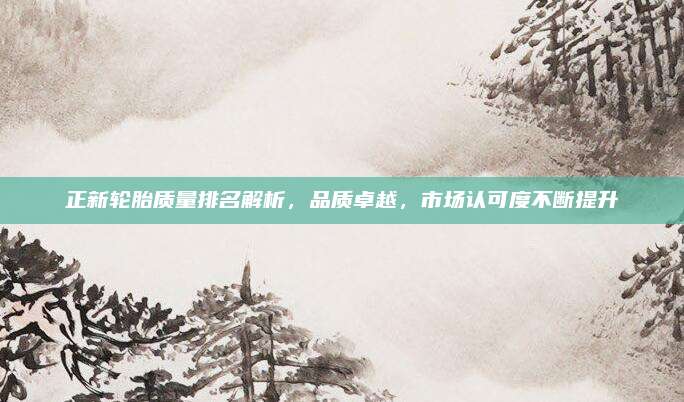 正新轮胎质量排名解析,品质卓越,市场认可度不断提升