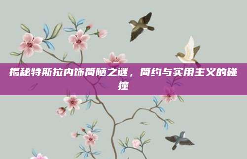 揭秘特斯拉内饰简陋之谜,简约与实用主义的碰撞