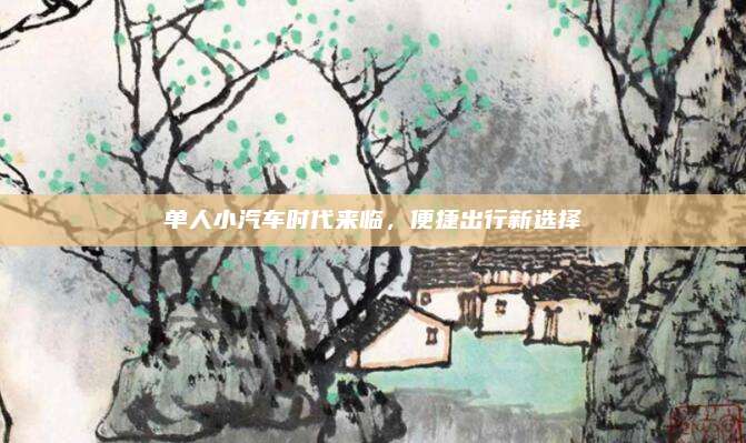 单人小汽车时代来临,便捷出行新选择