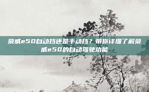 荣威e50自动挡还是手动挡?带你详细了解荣威e50的自动驾驶功能