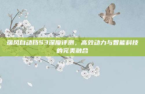 瑞风自动挡S3深度评测,高效动力与智能科技的完美融合