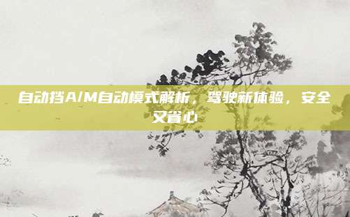 自动挡A/M自动模式解析,驾驶新体验,安全又省心