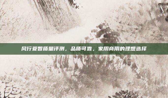 风行菱智质量评测,品质可靠,家用商用的理想选择