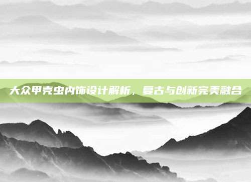 大众甲壳虫内饰设计解析,复古与创新完美融合