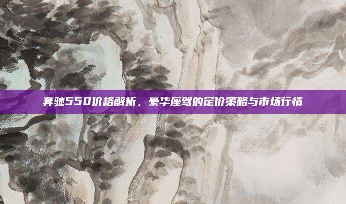奔驰550价格解析,豪华座驾的定价策略与市场行情