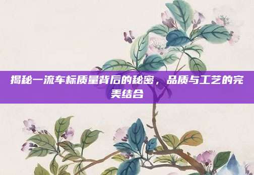 揭秘一流车标质量背后的秘密,品质与工艺的完美结合