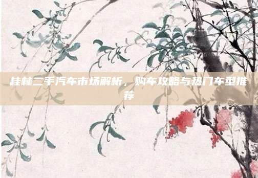 桂林二手汽车市场解析,购车攻略与热门车型推荐