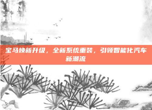 宝马焕新升级,全新系统重装,引领智能化汽车新潮流