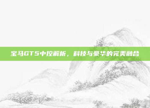 宝马GT5中控解析，科技与豪华的完美融合