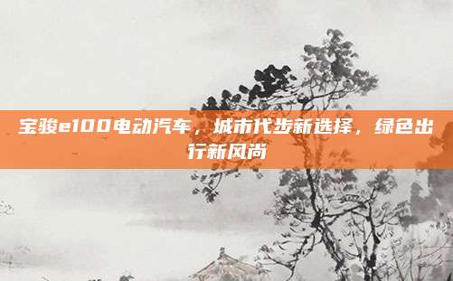 宝骏e100电动汽车,城市代步新选择,绿色出行新风尚