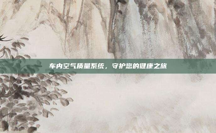 车内空气质量系统，守护您的健康之旅