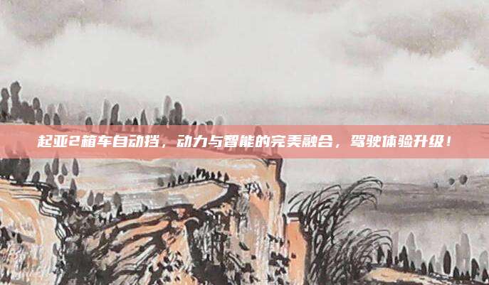 起亚2箱车自动挡,动力与智能的完美融合,驾驶体验升级!
