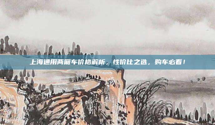 上海通用两厢车价格解析,性价比之选,购车必看!