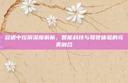 冠道中控屏深度解析，智能科技与驾驶体验的完美融合