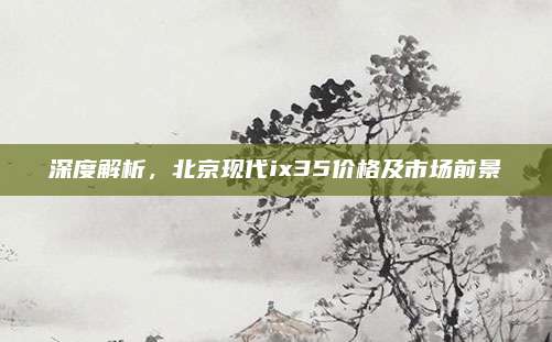深度解析,北京现代ix35价格及市场前景