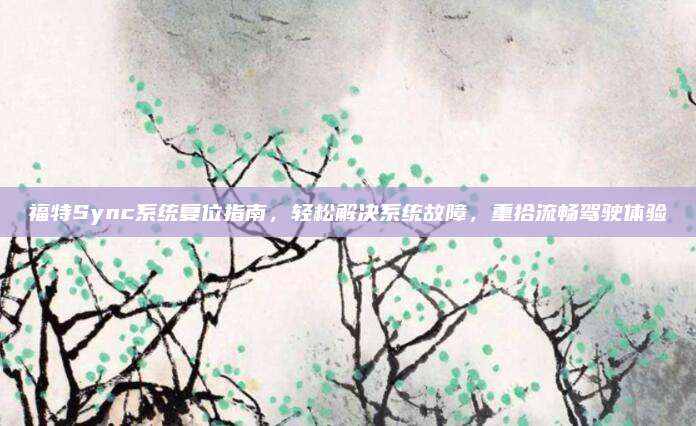 福特Sync系统复位指南,轻松解决系统故障,重拾流畅驾驶体验