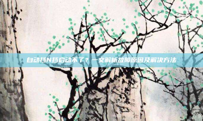 自动挡N挡启动不了?一文解析故障原因及解决方法